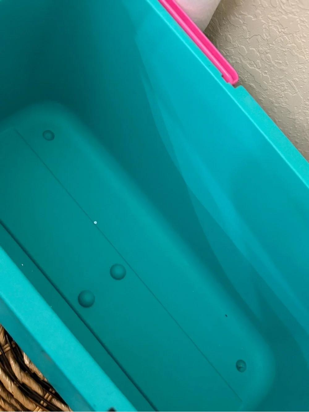 Vintage Eagle Craftstor Sewing Craft Storage Organizer Tote Bin Teal Purple Pink
